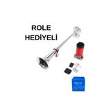 TuningPort 24V Metal Kompresörlü Marin Korna Seti Yüksek Desibel Havalı Korna Role Hediyeli