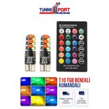 TuningPort T10 RGB Kumandalı Benekli Park Ledi Renk Değiştiren Led Ampul