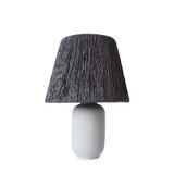 Tunita Handmade Seramik Abajur – Modern Gri Tasarım, 28 cm Yükseklik, E27 Uyumlu Tek Başlıklı Masa Lambası, A Enerji Sınıfı Kullanım, Dayanıklı Seramik Gövde, Salon ve Yatak Odası İçin Şık Aydınlatma