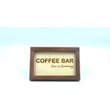 Tuns Atelier Ahşap Coffee Bar Pano 24CM x 16CM Genişlik, 2cm Kalınlık - 24x16cm