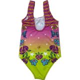 Tuo Bebe Şık Kız Çocuk Mayo Flamingo Desenli Rahat Hızlı Kuruyan Mayo Deniz Havuz Plaj Mayosu - 42P-Pembe - 9 - 10 Yaş