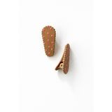 Tupek Store Puantiye Desenli Açık Kahverengi Mandal Toka 4x1.7 cm