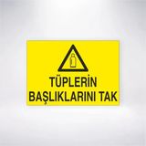 Tüplerin Başlıklarını Tak Sticker 20X28 Cm