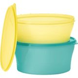 Tupperware 2'li 1.4-1.9 lt Sarı Turkuaz Saklama Kabı