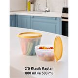 Tupperware 2'li Saklama Kabı 800 ve 500 Ml, Klasik Kaplar
