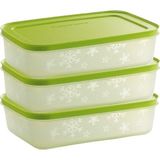 Tupperware Alaska 3x1 lt Yeşil Yatay Saklama Kabı