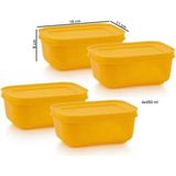 Tupperware Alaska 4x450 ml Turuncu Buzluk Saklama Kabı