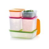 Tupperware Alaska 5'li Saklama Kabı Seti Renkli Kapaklı Derin Dondurucu İçin Dayanıklı Materyal