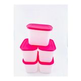 Tupperware Alaska 5x1.1 lt Pembe Saklama Kabı
