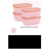Tupperware Alaska Kap Kısa 450ml Tatlı Sabahlar Pamuk Şeker Set 4'lü ( 4 X 450 ml )