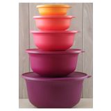 Tupperware Aloha Saklama Kabı Seti - 5'li Renkli ve Pratik Gıda Saklama Çözümü