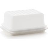 Tupperware Beyaz Plastik Tereyağlık - 500 ml, Ters Çevrilebilir Kulplu Tepsi, 16,3 x 10,8 x 6,8 cm, 1 Adet