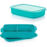 Tupperware Bölmeli Beslenme Kutusu Sağlıklı Beslenme Kabı - Turkuaz