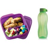 Tupperware Bölmeli Eko Şişe 500 ml Yeşil Beslenme Seti