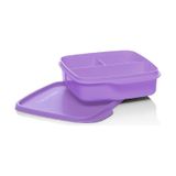 Tupperware Bölmeli Kare 550 ml Sorbe Mor Beslenme Kutusu