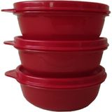 Tupperware Buzdolabı Saklama Kabı 3'lü Şeker Kaplar 300 ml - Pembe