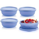 Tupperware Buzdolabı Saklama Kabı 4X300 ml Şeker Kaplar Hsgl - Açık Mavi