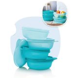 Tupperware Buzdolabı Saklama ve Servis Kabı Şeker Kaplar Turkuaz 300 ml 4'lü