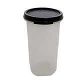 Tupperware Circular 650 ml siyah yumurta kabı yuvarlak kutu kuru saklama stoku dekorasyon geri sihirli kutu kahve pedleri için