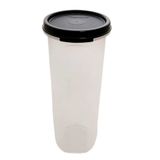 Tupperware Circular 890 ml siyah yumurta kabı yuvarlak kutu kuru saklama stoku dekorasyon geri sihirli kutu kahve pedleri için