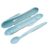 Tupperware Çocuklar için yumuşak mama kaşığı açık mavi TupperCare kaşık kutu ile