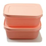 Tupperware Dondurucu Kabı 450 ml (2) Pembe Düz Buz Kristali Buz Kristali - Abanoz