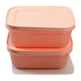 TUPPERWARE Dondurucu Kabı 450 ml (2) Pembe Düz Buz Kristali Buz Kristali