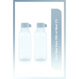 Tupperware Eco İçecek Termosu 500 ml Mavi Plastik Malzeme ile 2'li Set Ergonomik Tasarım