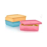 Tupperware Eco Kare 3'lü Yemek Taşıma Kabı Seti - 3 lü