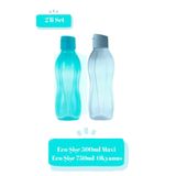 Tupperware Eco Kolay Kapak Mavi 500 ml ve Okyanus 750 ml Suluk Matara Çevre Dostu Su Şişesi
