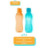 Tupperware Eco Kolay Kapak Şişe 500ML Mavi - Eco Kolay Kapak Suluk 500ML Portakal 2'li Set
