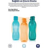 Tupperware Eco Şişe 500 ml 3 Lü Suluk Sızdırmaz Tasarım ile Taşınabilir ve Kullanışlı - Turkuaz
