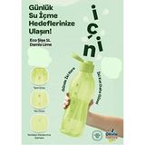 Tupperware Eco Şişe Suluk 1 Litre Damla Lime Plastik Materyal ile Hafif ve Taşınabilir - Sarı
