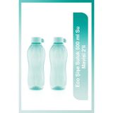 Tupperware Eco Şişe Suluk 500 ml Su Mavisi BPA İçermeyen Ergonomik Suluk 2'li