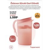 Tupperware Eco Sürahi 2 Lt Somon Rengi Pratik Kullanım İçin Ergonomik Tasarım
