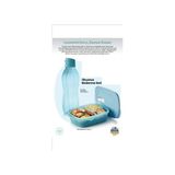 Tupperware Eko 750 ml Mavi Şişe Suluk ve Mikro Bölmeli 1 lt Beslenme Kutusu Okyanus Beslenme Seti