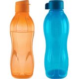 Tupperware Eko Şişe Suluk 750 ml Turuncu Mavi 2'li Set - Mavi - Turuncu - 2 Adet