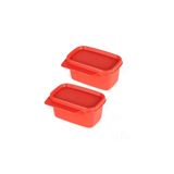 Tupperware Kare 2x160 ml Turuncu Saklama Kabı