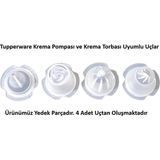 Tupperware Krema Pompası ve Sıkma Torbası Ucu - Elasuhome - Şeffaf