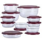 Tupperware Kristalin 10'lu Set Bordo Kapak
