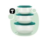 Tupperware Kristalin Saklama Ve Servis Kabı 3 Lü Set Yeşil