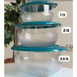 Tupperware Kristalin Servis Seti 3Lü