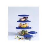 Tupperware Kristalin Servis Ve Saklama Kabı 5 Li Set Gece Mavisi