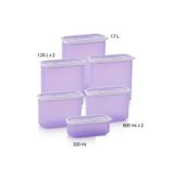 Tupperware Lila 6'lı Oval Saklama Kabı