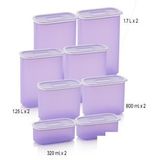 Tupperware Lila 8'li Oval Saklama Kabı