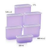 Tupperware Lila Oval Saklama Kabı Set 6li ESC