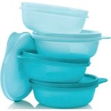 Tupperware Mavi Şeker Kap 4’lü Saklama Kabı 300 ml Yumuşak Kapaklı Hava Almayan Tasarım
