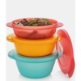 Tupperware Micro Kaplar 3lü Set Mikrodalga Fırın Için