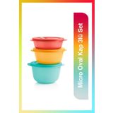 Tupperware Micro Oval Serisi Buzdolabı Saklama Ve Mikrodalga Isıtma Kabı 3'lü Set Mtk