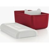 Tupperware Mini Ekmek Dünyası Berrak Kırmızı Beyaz Saklama Kabı - Beyaz - Kırmızı